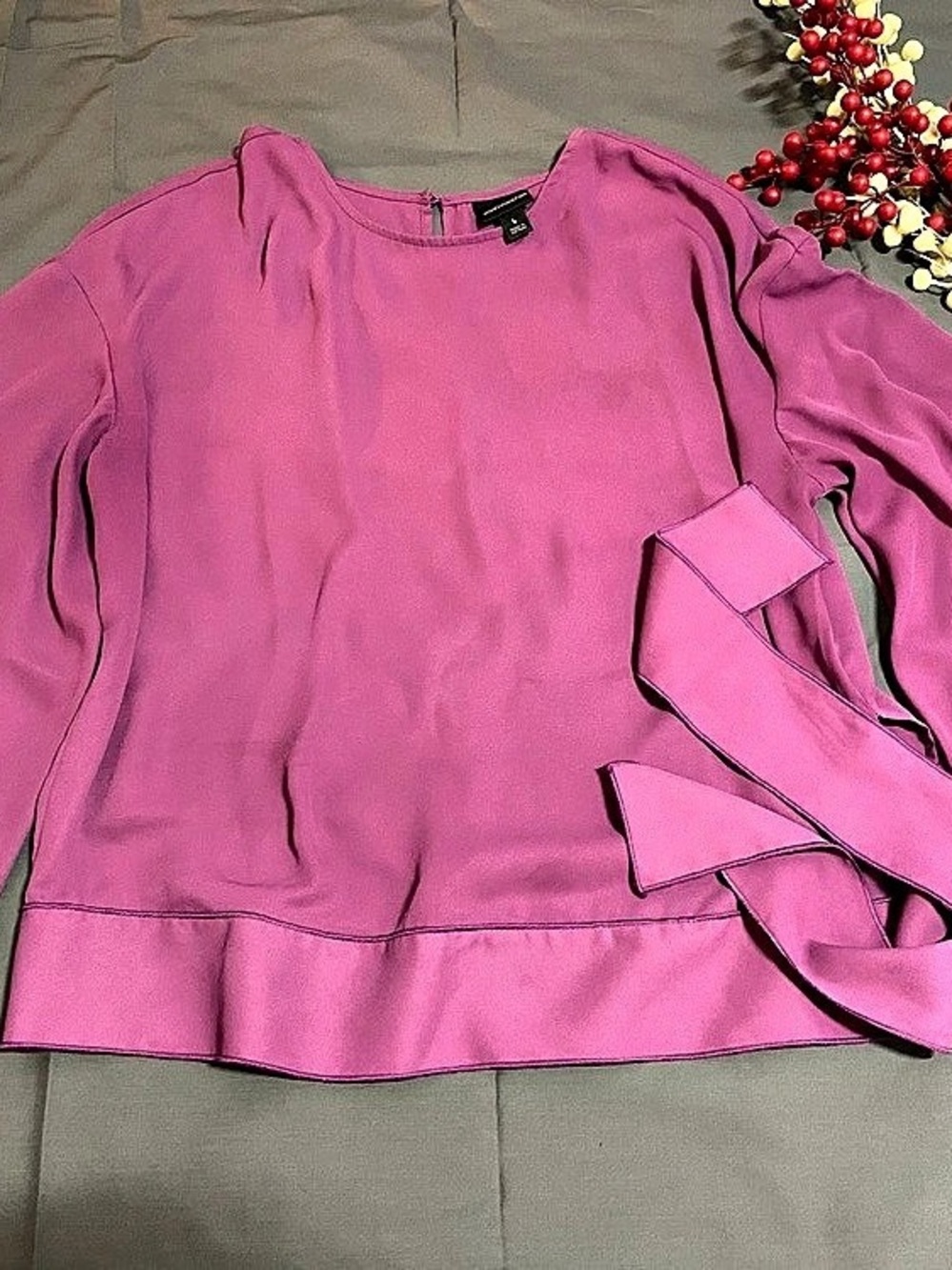 Apt. 9 Pink Statement Sleeve Blouse